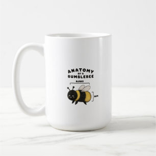 Caneca De Café Anatomia Engraçada de um Abelhão Blebee Bum Fofo