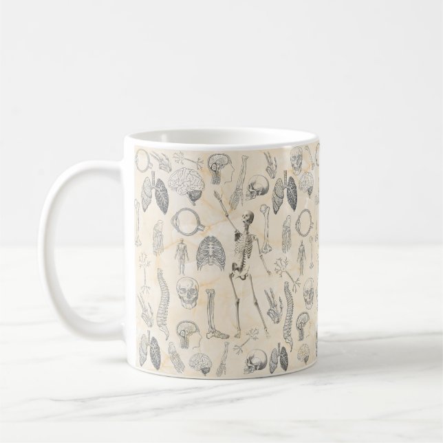 Caneca De Café Anatomia Humana Vintage (Esquerda)