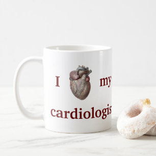 Caneca De Café Anatomia Humana Vintage, Adoro Meu Cardiologista