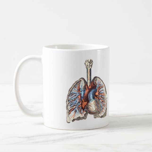 Caneca De Café anatomia médica Pulmões anatômicos (Esquerda)