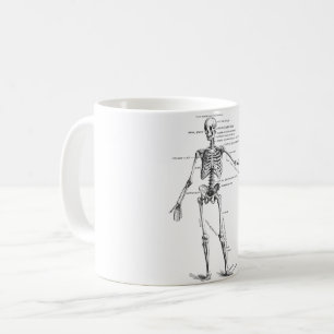 Caneca De Café Anatomia médica vegetativa diagrama do esqueleto m
