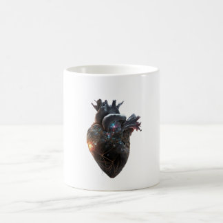 Caneca De Café anatomical heart mug cosmic heart galaxy art cup s