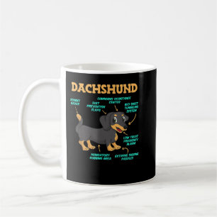 Caneca De Café Anatomy of a Dachshund Hunting Dog Owner T-Shirt