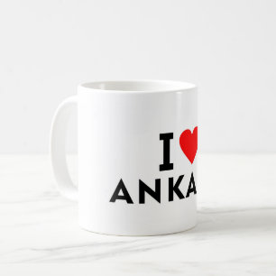 Caneca De Café Ancara Turquia cidade do amor coração gosta de via