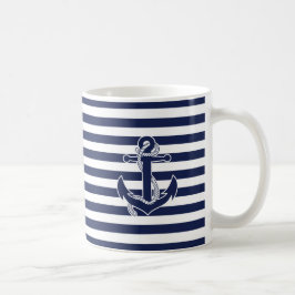 Caneca De Café Anchor Clássico de Pernas Presentes Náuticas