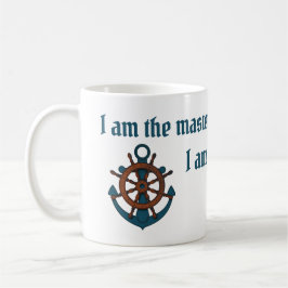 Caneca De Café Anchor & Helm, Capitão da minha Alma