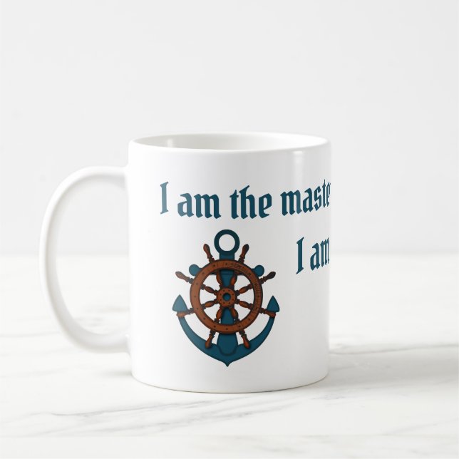 Caneca De Café Anchor & Helm, Capitão da minha Alma (Esquerda)