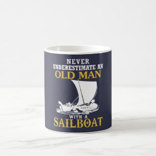 Caneca De Café Ancião com um veleiro