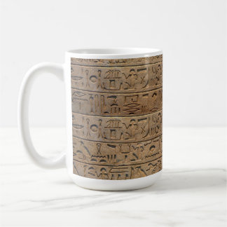 Caneca De Café Ancião Egípcio Designer Hieroglifos Dif