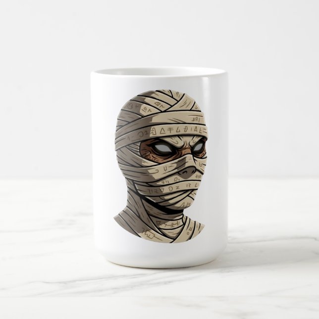 Caneca De Café Ancient Cursed Mummy - Mystical Hieroglyphic Wraps (Centro)