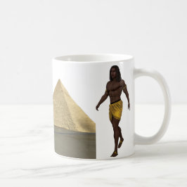Caneca De Café “Ancient Egyptian Warrior Mug | Pyramid of Giza De