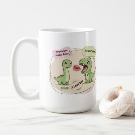 Caneca De Café Ancient love language. 🦖☕✨