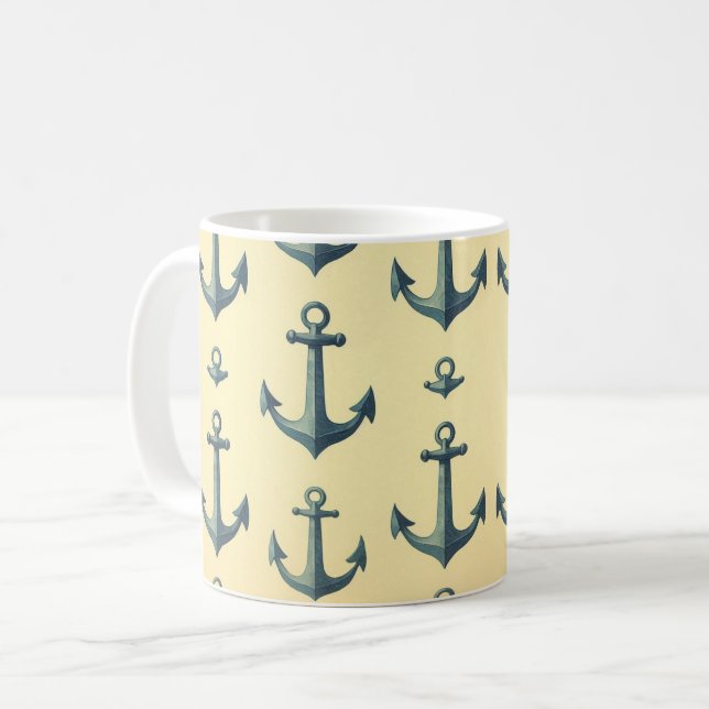 Caneca De Café Âncora à Vista (Frente Esquerda)
