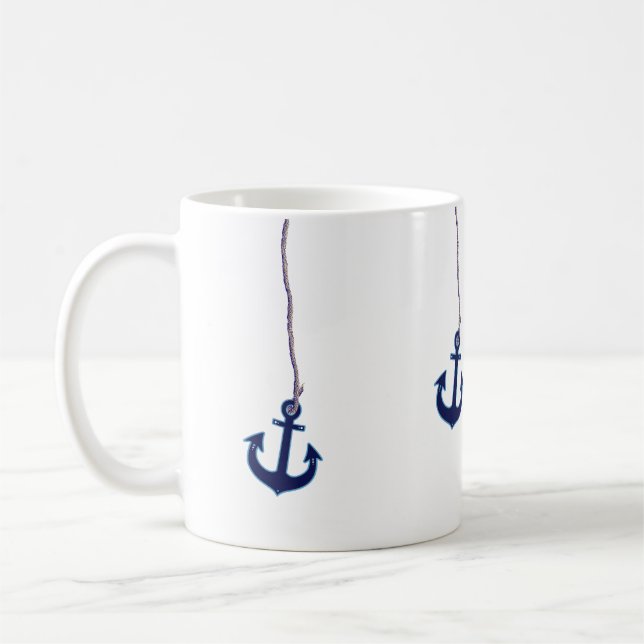 Caneca De Café âncora azul marinho (Esquerda)