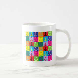 Caneca De Café Âncora do pop art
