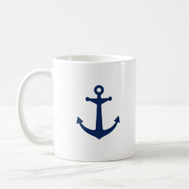 Caneca De Café Âncora dos azuis marinhos