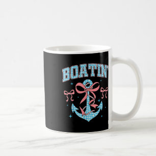 Caneca De Café Âncora Náutica de Barco Coquete Laço Olá Verão