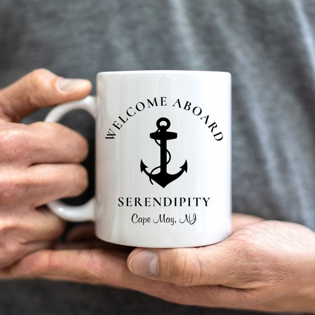 Caneca De Café Ancoragem de barcos personalizada (Criador carregado)