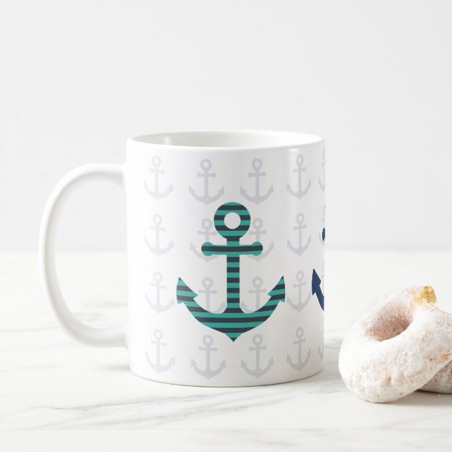 Caneca De Café Âncoras à Vista! (Com Donut)