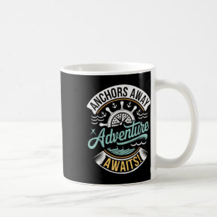 Caneca De Café Âncoras Fora Aventura Espera Design Náutico