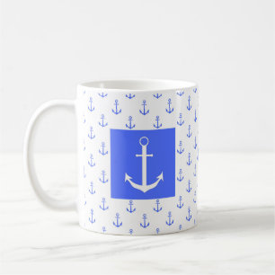 Caneca De Café Âncoras Longas (Branco)