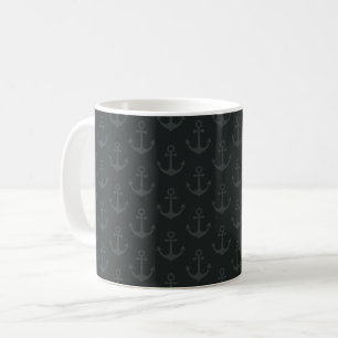 Caneca De Café Âncoras Tonais em Preto