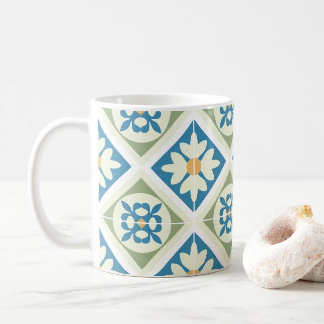 Caneca De Café Andalusian Tiles 13 (Com Donut)