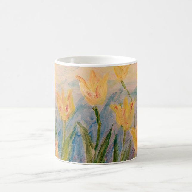 Caneca De Café Andar na ponta dos pés entre os Tulipas (Centro)