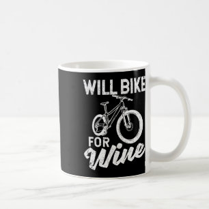 Caneca De Café Andará de Bicicleta por Vinho Camiseta Divertida d