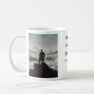 Caneca De Café Andarilho acima do mar da névoa