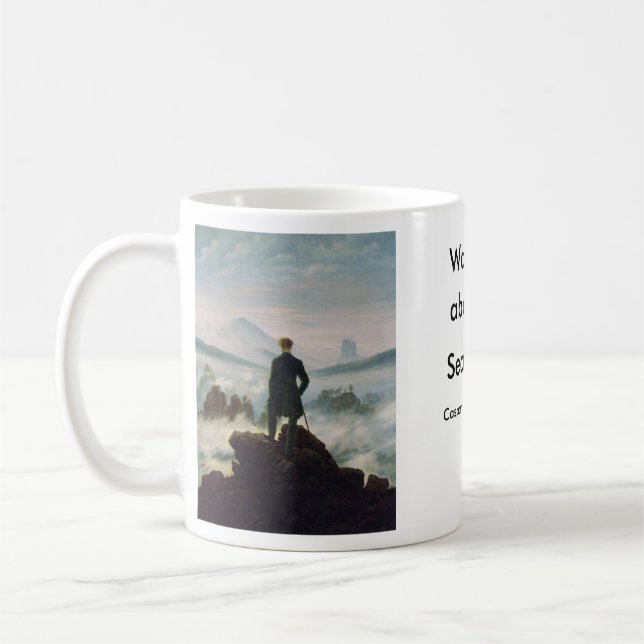 Caneca De Café Andarilho acima do mar da névoa (Esquerda)