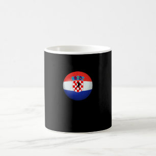 Caneca De Café Andebol - Camisa de Torneio de Bandeira da Croácia
