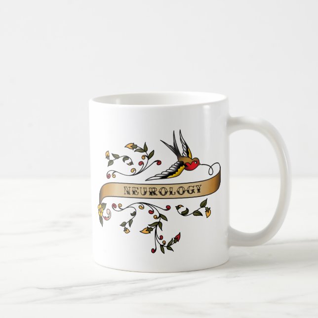 Caneca De Café Andorinha e rolo com neurologia (Direita)