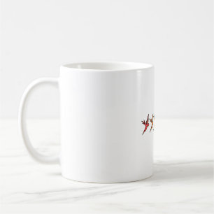 Caneca De Café andorinhas do celeiro arco-íris aves coloridas