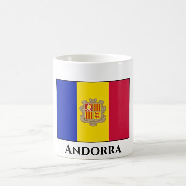 Caneca De Café Andorra Flag (Centro)