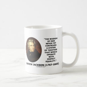 Caneca De Café Andrew Jackson Wisdom igualdade fiscal