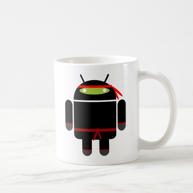 Caneca De Café Android Ninja (Direita)
