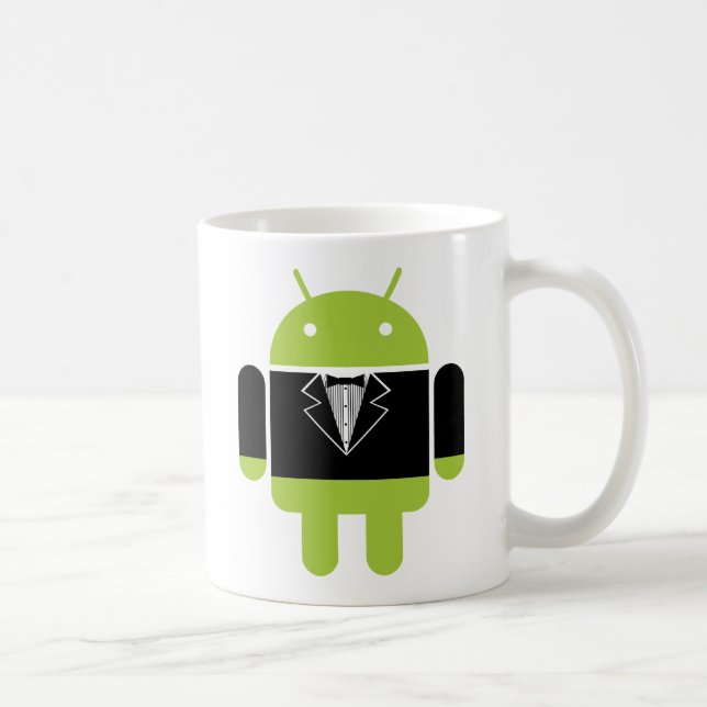 Caneca De Café Android Tux (Direita)