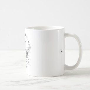 Caneca De Café Anegada, Bvi Surfista de férias retrô vintage