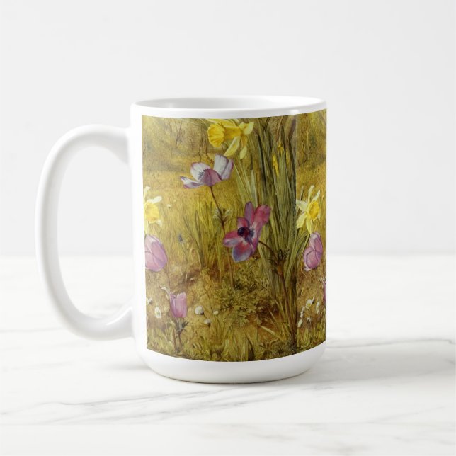 Caneca De Café Anemones e Daffodils artista americano Henry Newma (Esquerda)