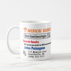 Caneca De Café Anestesiologista Funny Search Gift Mug
