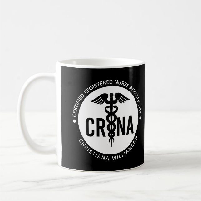 Caneca De Café Anestesista de Enfermeira Registrada Certificada C (Esquerda)