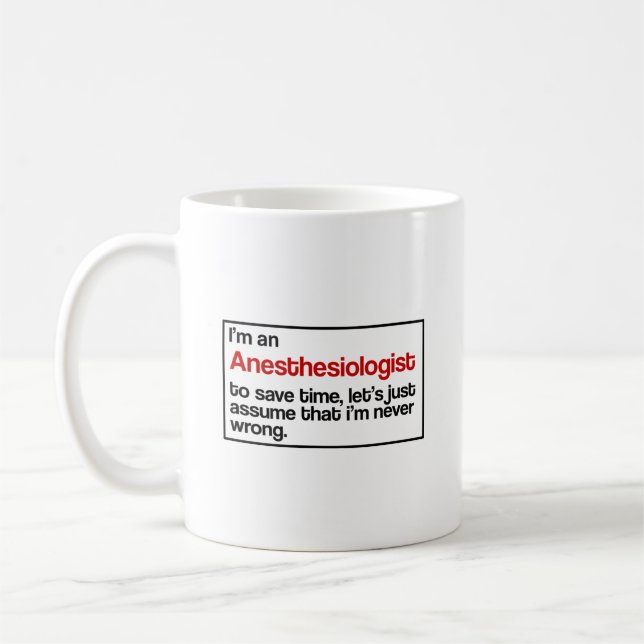 Caneca De Café Anesthesiologist (Esquerda)