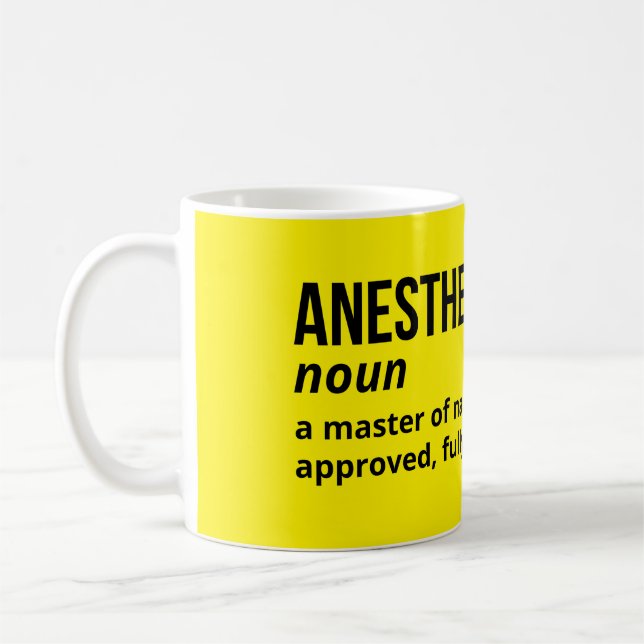 Caneca De Café Anesthesiologist Definition Gift Mug (Esquerda)