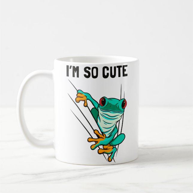 Caneca De Café Anfíbio Lurche Sapo Verde Fofo (Esquerda)