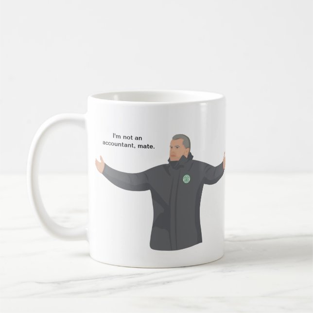Caneca De Café Ange Postecoglou - não sou contadora, amigo. (Esquerda)