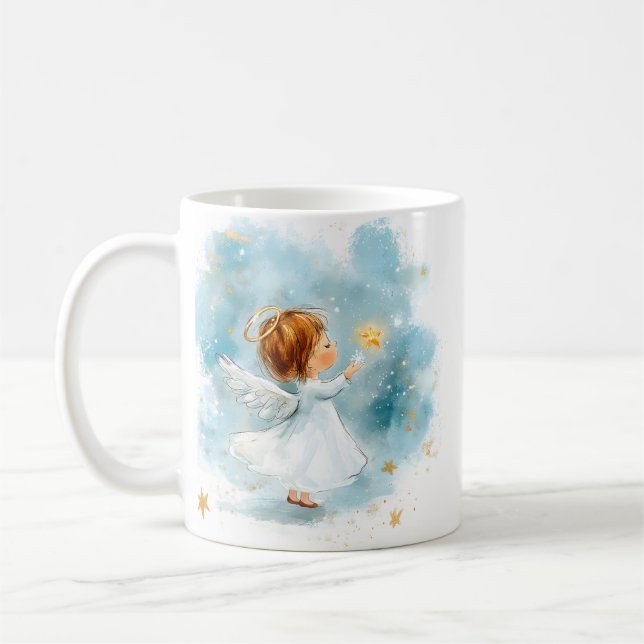 Caneca De Café Angel Christmas Mug Holiday Gift (Esquerda)