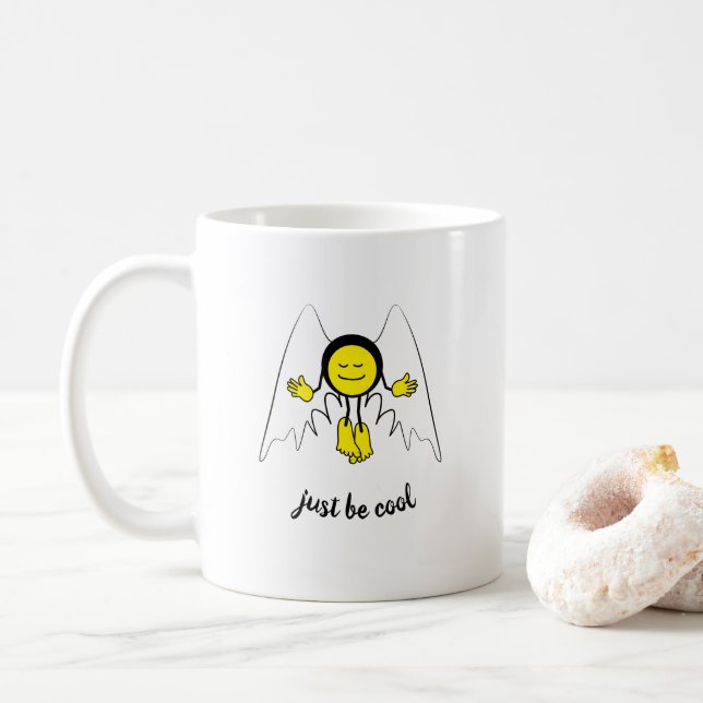 Caneca De Café Angel Emoji (Com Donut)