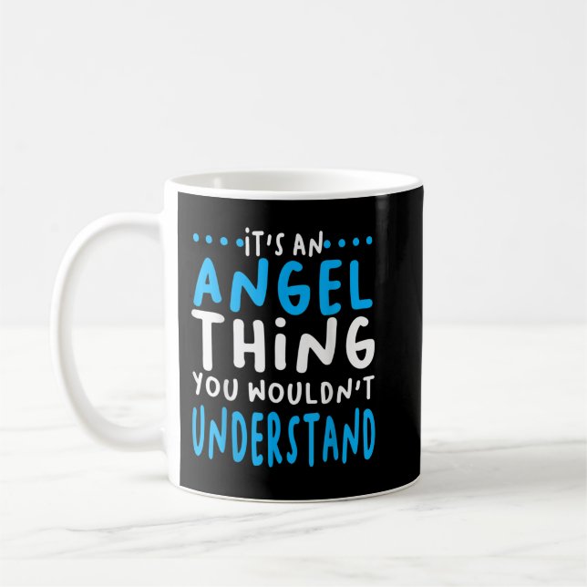 Caneca De Café Angel Name Funny Personalized  (Esquerda)