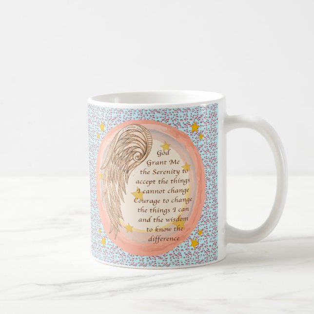 Caneca De Café Angel Serenity Prayer (Direita)